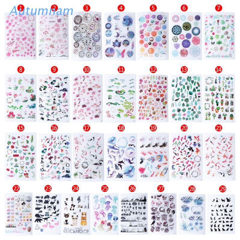 Miếng Dán Epoxy Resin Uv Hình Hoa / Động Vật Nhiều Màu Làm Đồ Trang Sức / Điện Thoại Diy