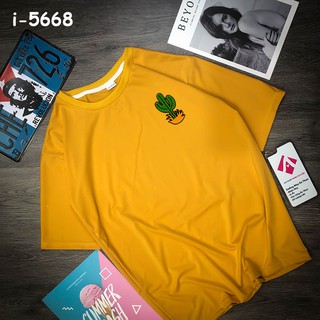 I5668 aó thun unisex in logo siêu dễ thương