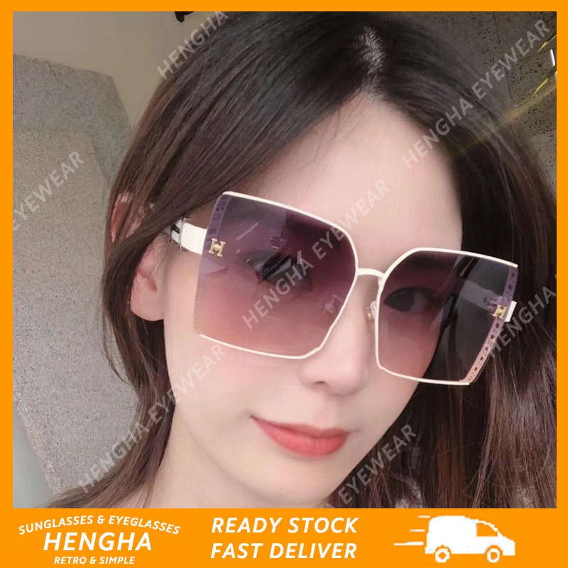 Kính Mát Phân Cực Không Gọng Kim Loại Chống Tia UV Phong Cách Retro Thời Trang Phương Tây Cho Nữ