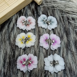 Hoa nửa fan hai màu - Hoa bột đính móng HN70