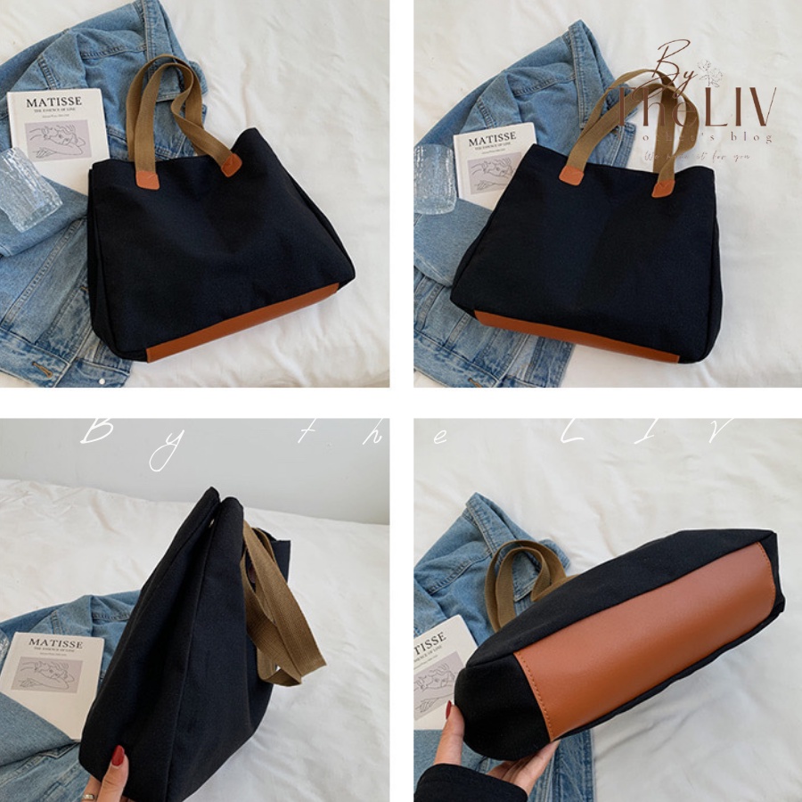 Túi tote CENI vải canvas dày phù hợp đi làm, đi chơi - HÀNG LOẠI 1