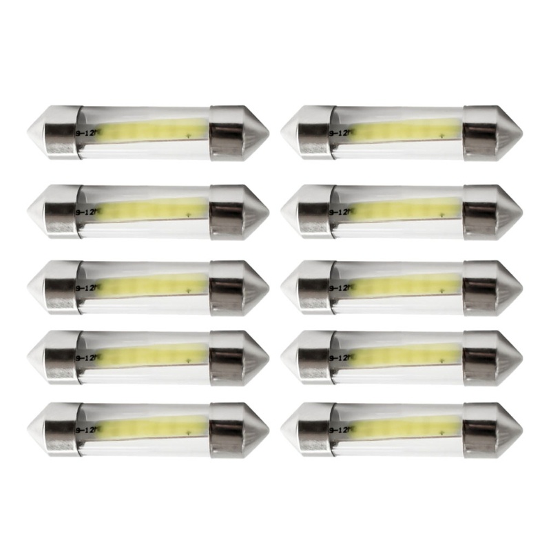 Bộ 10 Đèn COB 31mm 36mm 39mm 41mm Chất Lượng Cao Cho Xe Hơi