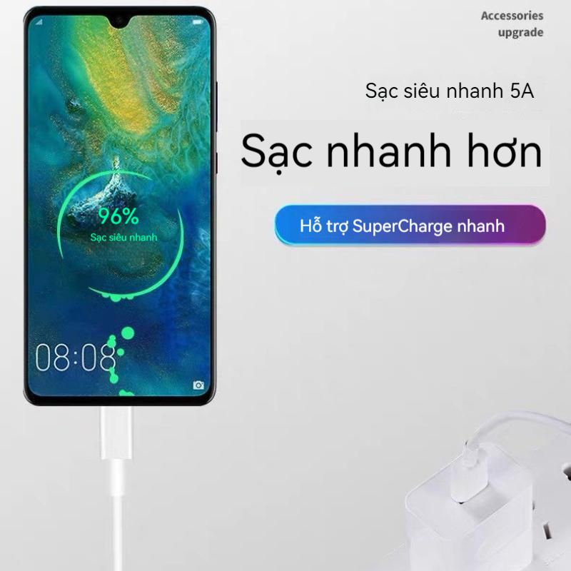 Dây Cáp Sạc Nhanh Loại C 5A Dành Cho vivo / oppo / Samsung / Xiaomi Android