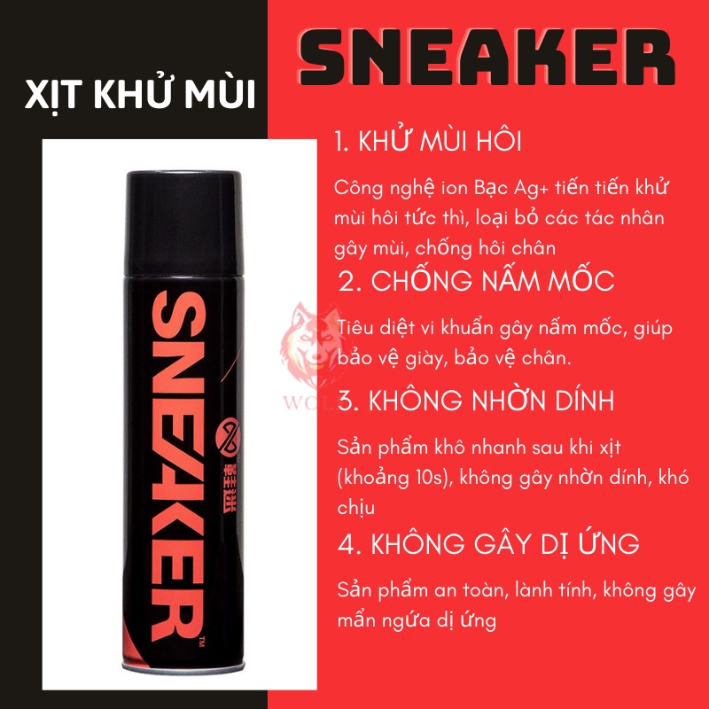 Combo vệ sinh giày siêu sạch, chống nước, tẩy trắng, khử mùi, khăn lau sạch giày sneaker