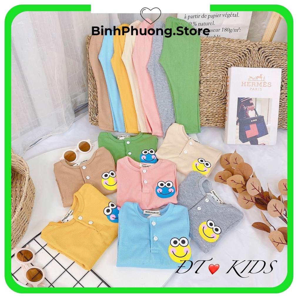 Bộ Len Tăm Dài Tay Thu Đông Cho Bé Trai Gái Minky Mom 1 2 3 4 5 Tuổi Binhphuong.Store