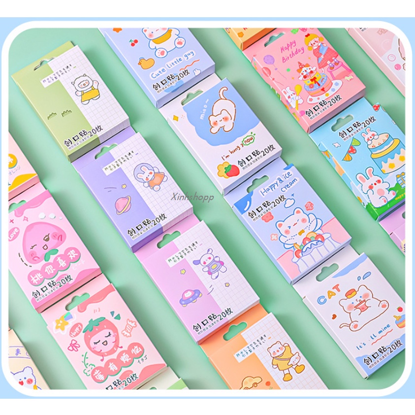 Set 4 Miếng Băng Cá Nhân Hoạt Hình Cute