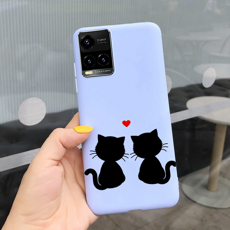 Ốp điện thoại silicon dẻo họa tiết thời trang cho Vivo Y21 2021 Y33S Y21S Y15s Y15A