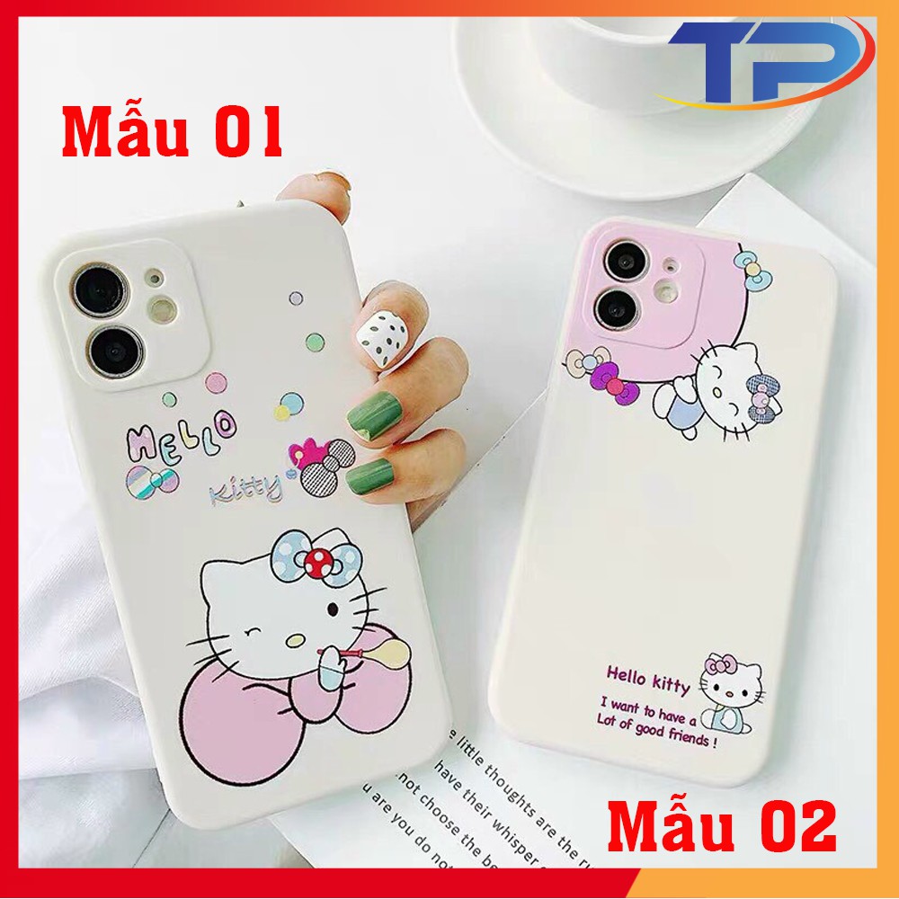 Ốp điện thoại - Ốp lưng iphone dẻo vuông cạnh hình Hello Kitty cho 6/6plus/7/8/7plus/x/xsmax/11/11pro/11promax/12/12pro