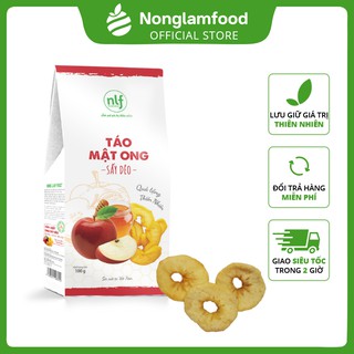 Táo mật ong sấy dẻo Nonglamfood  hộp 100g | Healthy Snack | Ăn vặt văn phòng | Ăn vặt tốt cho sức khỏe | Trái cây sấy