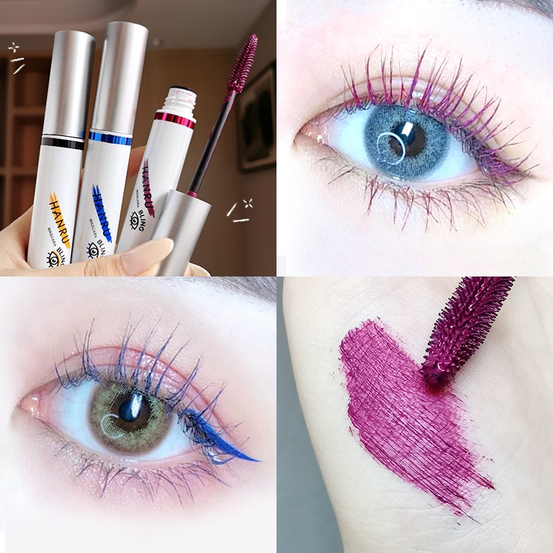 [Hàng mới về] Mascara màu HANRU chuốt cong dày lông mi chống thấm nước lâu trôi chống nhòe