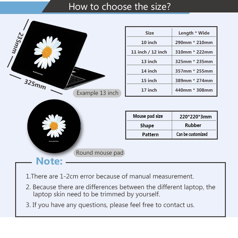 Miếng Dán Đề Can Vinyl In Họa Tiết Nghệ Thuật Trang Trí Laptop Notebook 12-17&quot;