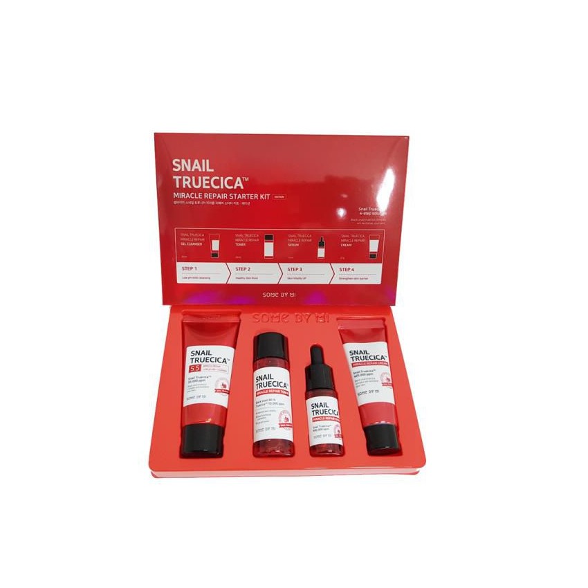 Kit Ốc Sên Dưỡng Ẩm Phục Hồi Sẹo Mụn Tái Tạo Da SOME BY MI MOON21 Snail Truecica Miracle Repair Starter Mini HÀN QUỐC