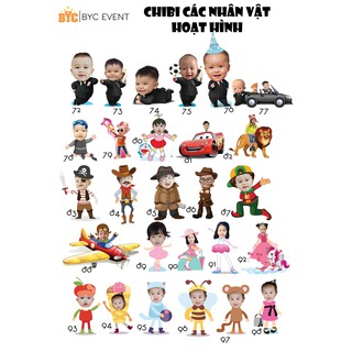 [CHIBI SIZE LỚN] Chibi thiết kế trang trí sinh nhật - chỉ ship HCM