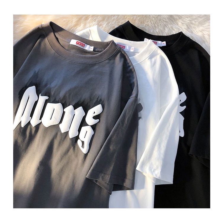 Áo Thun Cotton Tay Ngắn Dáng Rộng Phong Cách Đường Phố Mỹ Thời Trang Mùa Hè Hàng Mới