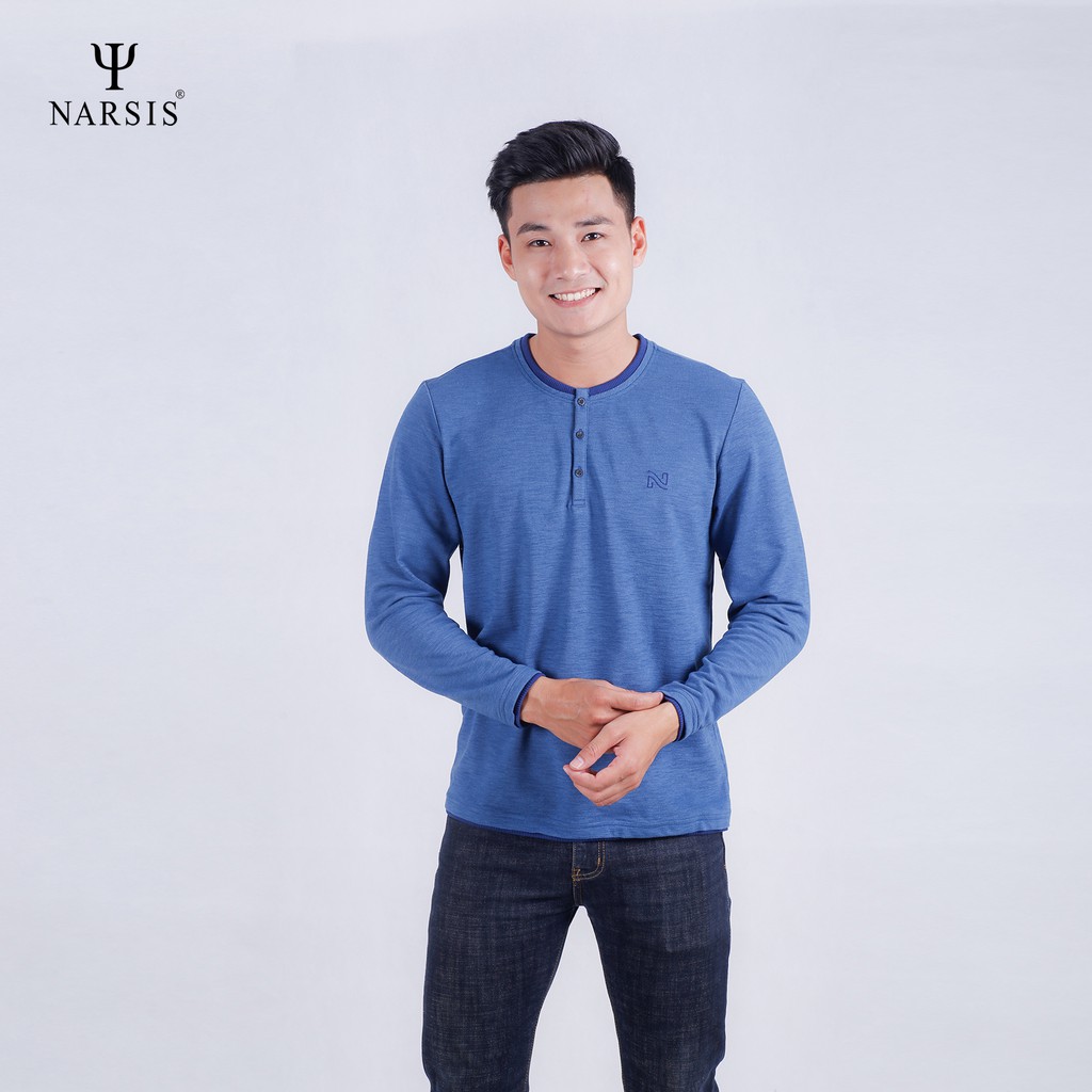 Áo Nam Thu Đông NARSIS D7058 Màu Xanh