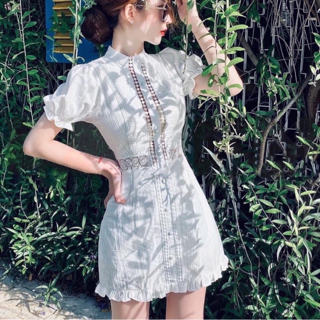 ĐẦM XÔ CHÂN BÈO PHỐI REN (KÈM HÌNH THẬT)
