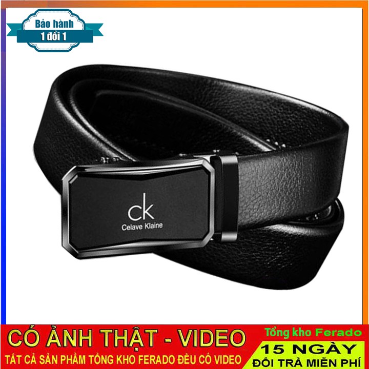 Dây thắt lưng nam da thật thời trang [CÓ VIDEO]