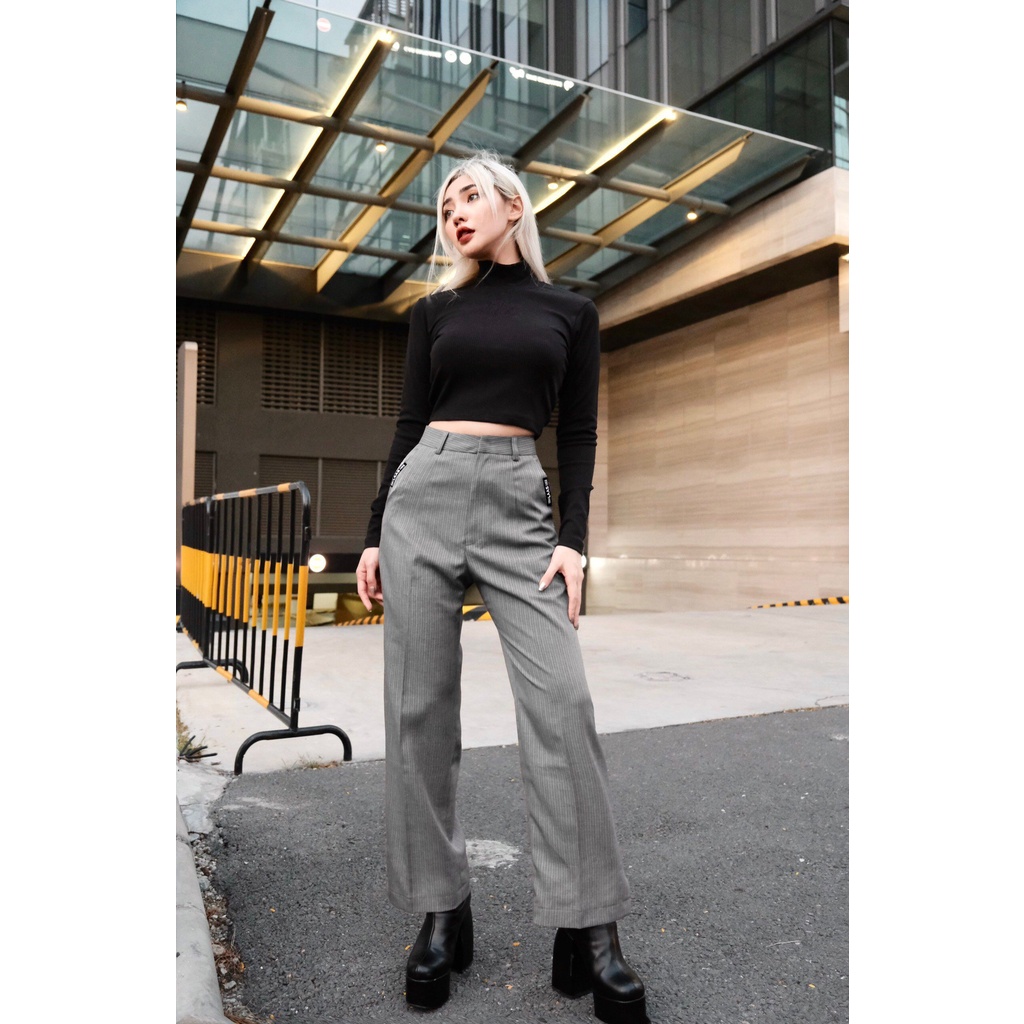 Áo Cổ Lọ Croptop Tay Dài Bigsize Nữ Chất Thun Cotton Trơn Co Giãn 4 Chiều Dưới 80Kg "CROP CL"
