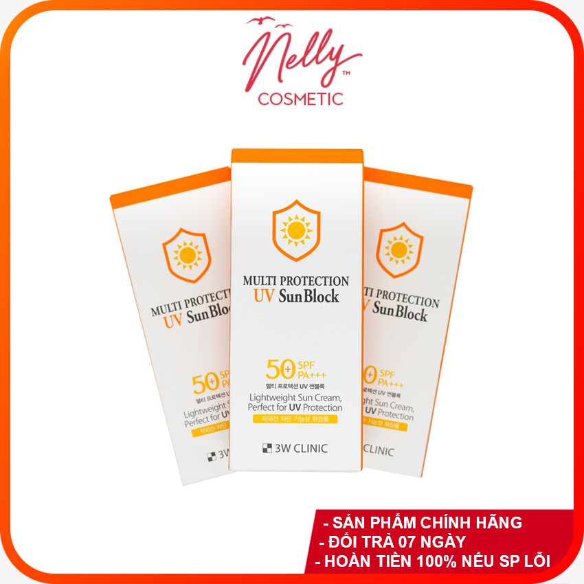 (❤️ GIÁ TRẢI NGHIỆM ❤️) Kem chống nắng 3W Clinic UV Sunblock Cream 70 ml + Tặng 1 Mặt nạ dưỡng da 3W