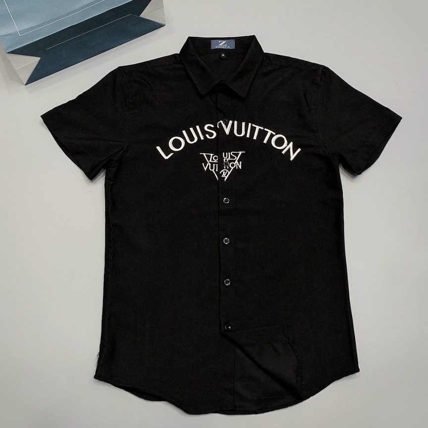 ÁO SƠ NAM NGẮN TAY HIỆN ĐẠI, THỜI TRANG BẮT TREND, IN THÊU LOGO, MẶC THOÁNG MÁT, LS38 N&C SHOP | BigBuy360 - bigbuy360.vn