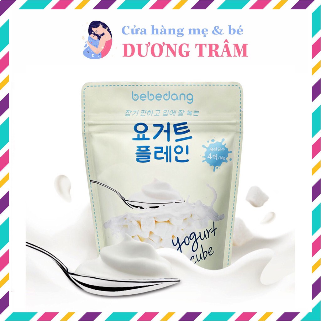 Sữa chua khô hoa quả sấy lạnh Bebedang nhập khẩu Hàn Quốc - Vị Sữa Chua nguyên chất cho bé 6 tháng tuổi