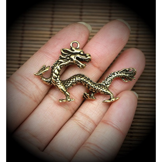 Tượng rồng mini 🎁FREESHIP🎁Tượng Rồng bằng đồng -Tượng con rồng phụ kiện tiểu cảnh làm móc khóa