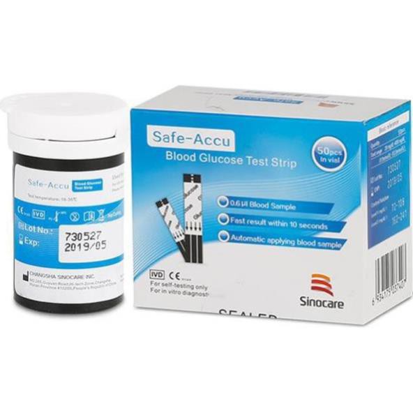 Que thử Đường Huyết Sinocare Safe Accu Hộp 25