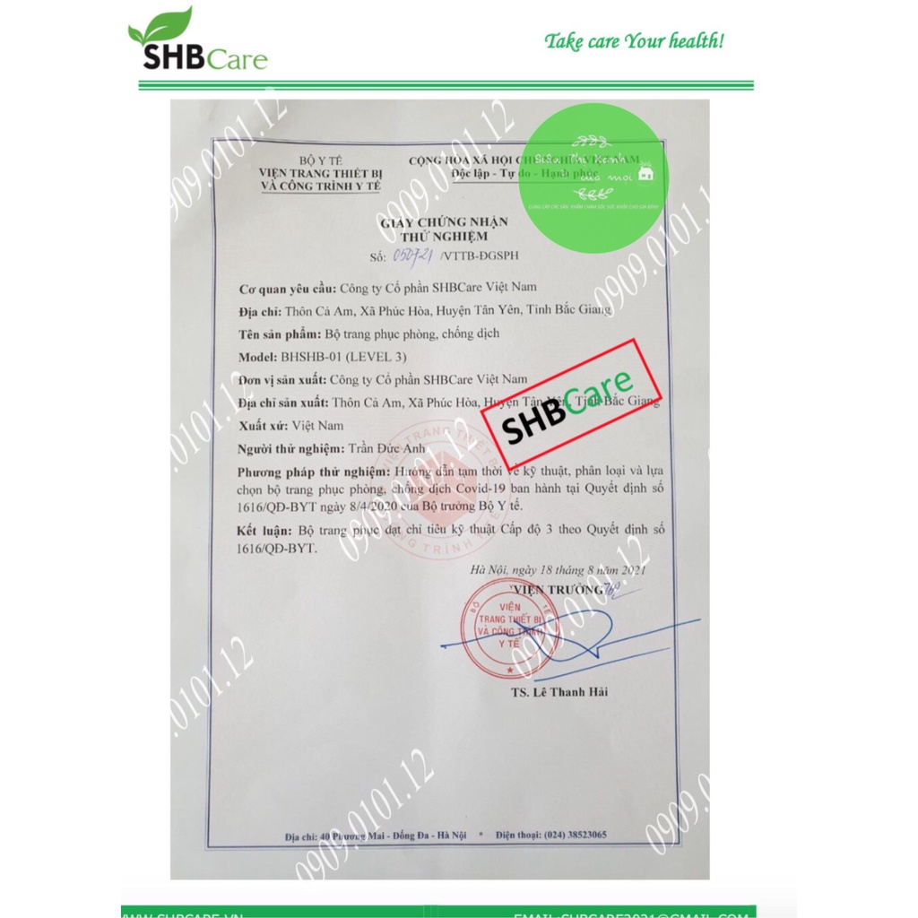 Bộ quần áo bảo hộ chống dịch cấp độ 4 SHB pro mask, Đồ bảo hộ y tế 7 món level 3 có giấy kiểm định