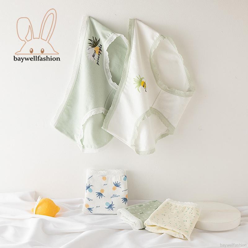 Quần Lót Cotton In Họa Tiết Trái Dứa Xinh Xắn Dành Cho Nữ | BigBuy360 - bigbuy360.vn