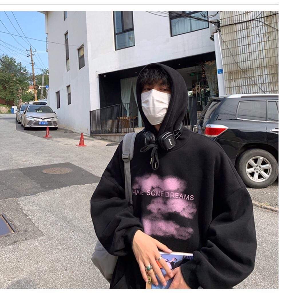 Áo hoodie oversize ullazzang 𝙝𝙖̀𝙣𝙜 𝙘𝙖𝙤 𝙘𝙖̂́𝙥 áo Hoodie ĐÁM MÂY hình in chắc chắn siêu đẹp mặc đi chơi đi học.....