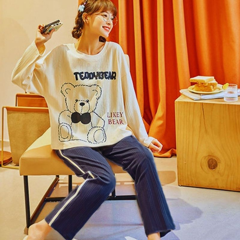 Đồ Ngủ Nữ Cotton Dài Tay Guu Thu Đông Cao Cấp Dễ Thương BDTD02 | BigBuy360 - bigbuy360.vn