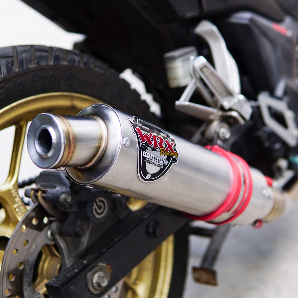 Pô WRX GP K2 tròn màu inox