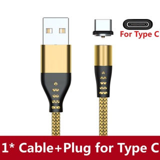 Dây Cáp Sạc USB Nam Châm Loại C Có Đèn LED Cho Android