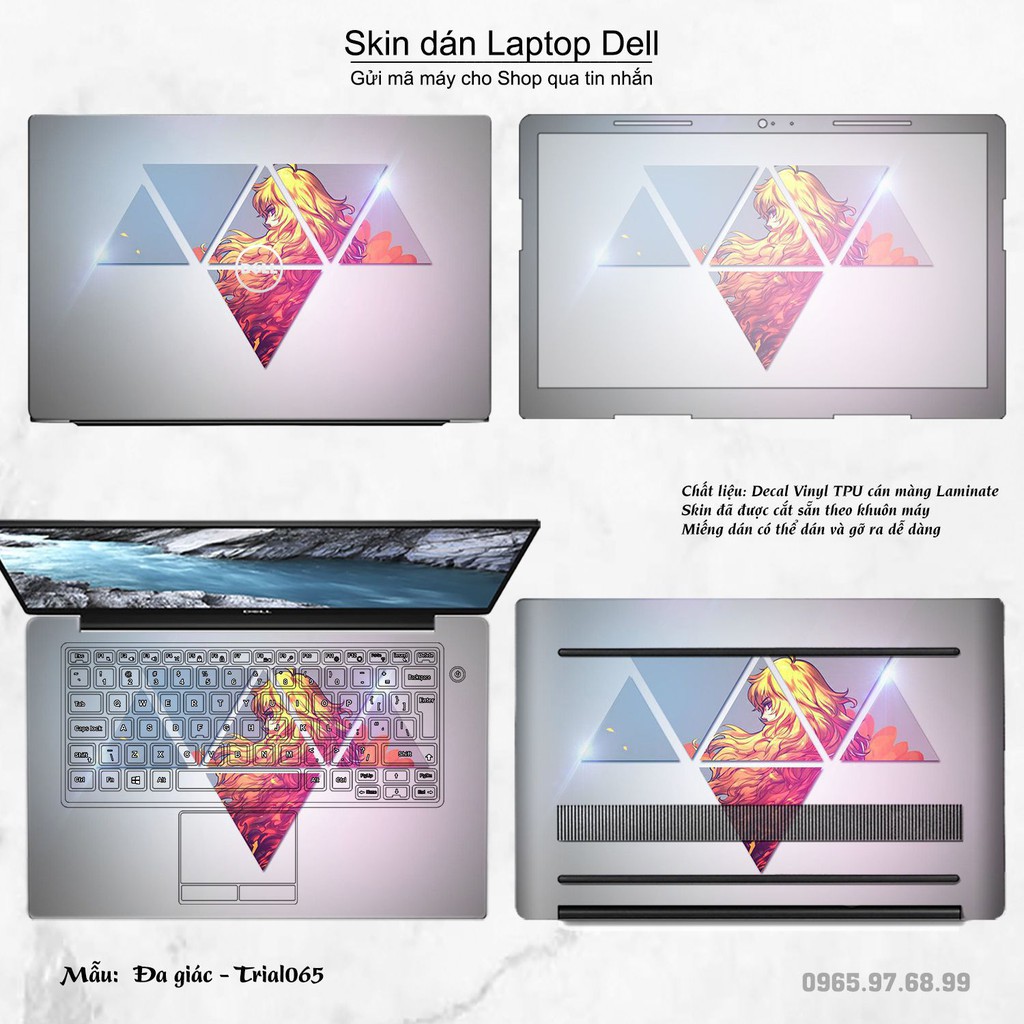 Skin dán Laptop Dell in hình Đa giác nhiều mẫu 11 (inbox mã máy cho Shop)