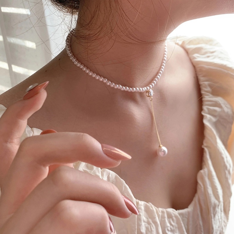 Vòng cổ Ngọc Trai Phong Cách Hàn Quốc 2022 Sang Trọng Cho Nữ