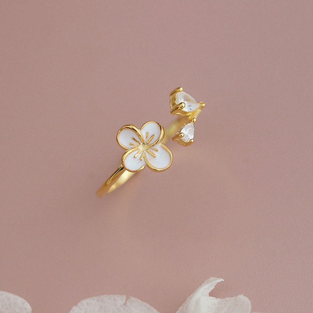 Nhẫn Hở Đính Đá Zircon Ngọt Ngào Thanh Lịch Cho Nữ