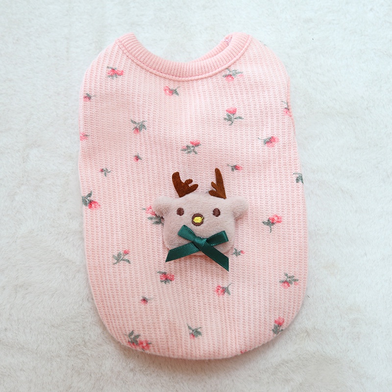 Áo cotton Giữ Ấm In Hình Khủng Long Nhỏ Cho Thú Cưng