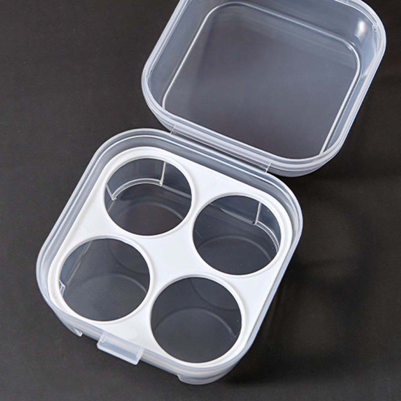 (Hàng Mới Về) Hộp Đựng Bông Phấn Trang Điểm 4 Ngăn Tiện Dụng