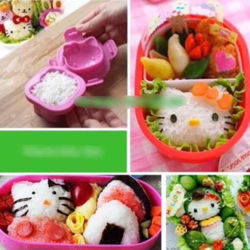 KHUÔN ÉP CƠM BENTO, ÉP TRỨNG LUỘC MÈO HELLO KITTY ĐƠN - Cao cấp