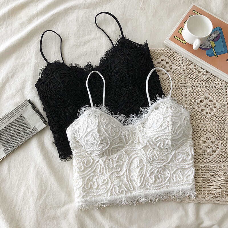 Áo bra phối ren kiểu dáng croptop cho nữ Bra01
