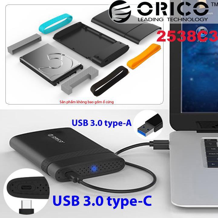 Box ổ cứng 2.5 inch SATA USB 3.0 Orico 2538C3 BX18