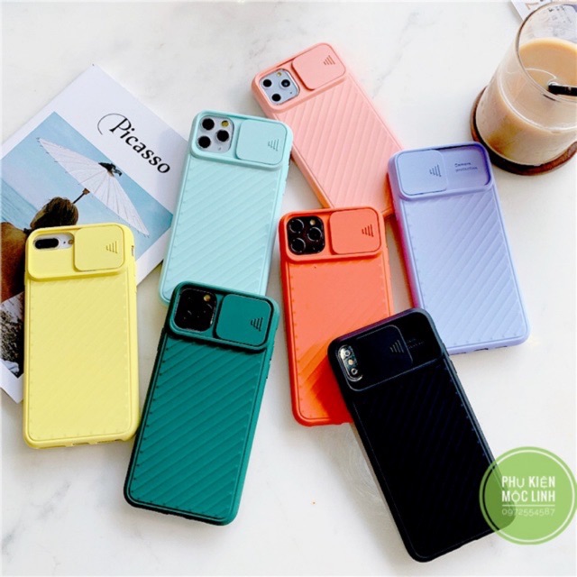 8 MÀU SÀNH ĐIỆU  Ốp cam selfie sành điệu giả 11 iphone 6 đến 11 pro max nắp trượt Bảo vệ camera