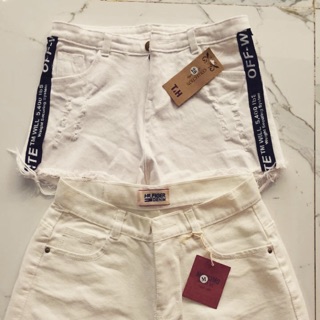 Shorts jean trắng