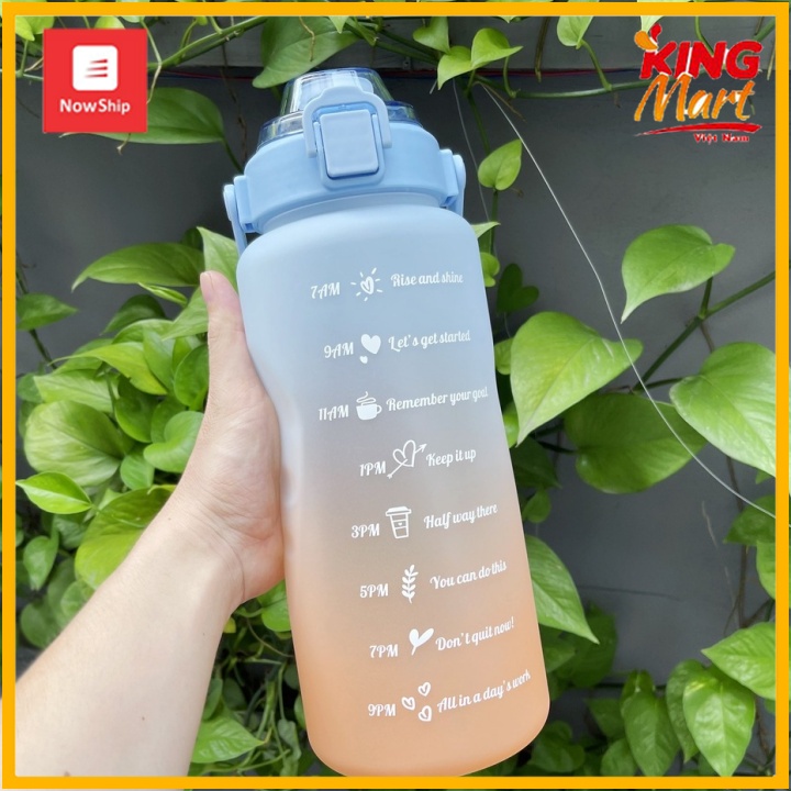 Bình Đựng Nước 2L Có Vạch Báo Giờ Uống Nước
