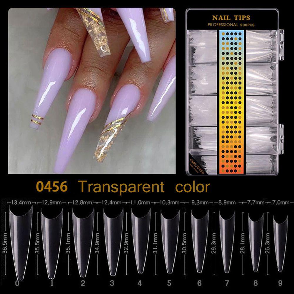 Hộp 500 Móng Tay Giả Bằng Acrylic Cao Cấp