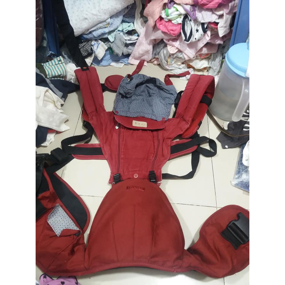 Địu ngồi todbi đỏ cho bé ms16