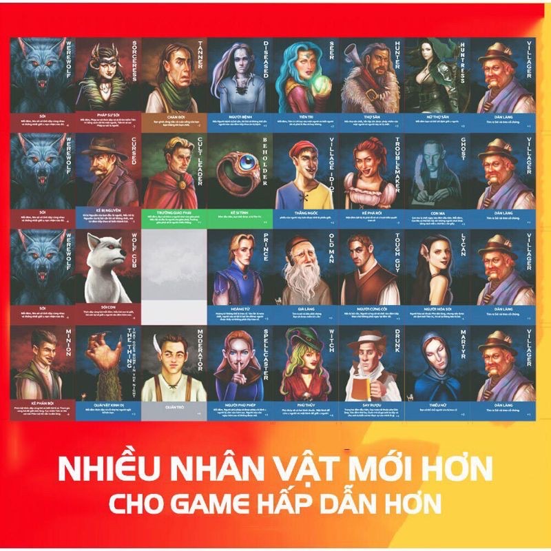 Bộ Bài Ma Sói - Phiên Bản Mới - Bản Tiếng Việt