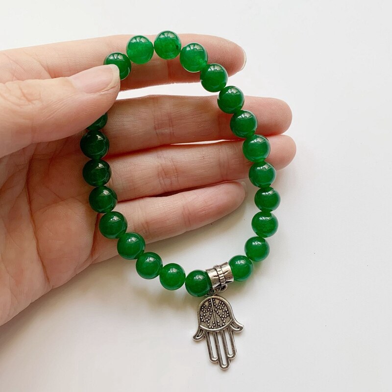 CHARMS 1 Vòng Tay Chuỗi Hạt Đá Aventurine Tự Nhiên Dành Cho Nam Và Nữ