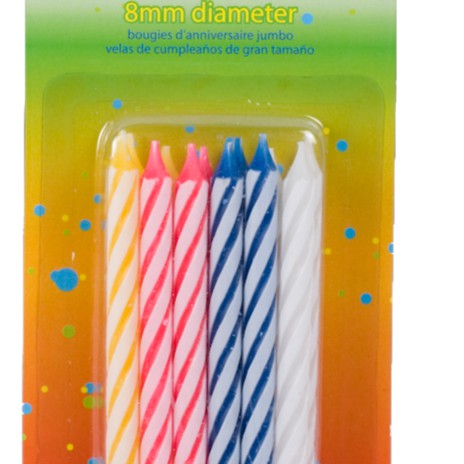 Bộ 12 Đèn cầy sinh nhật Uncle Bills SC0042 8.5cm (Nhiều màu)