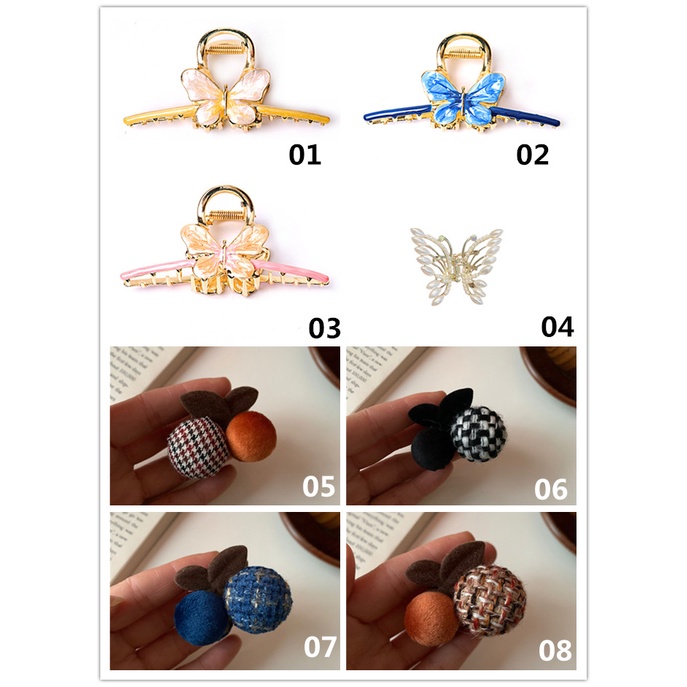 Kẹp Tóc Kim Loại Hình Bướm Đính Ngọc Trai Thời Trang Cho Nữ